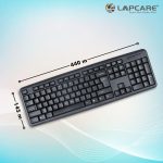 LAPCARE Alfa Keyboard 3 with Adjustable Kickstand, Capslock Indicator and 104 Keyboard Standard Key, USB