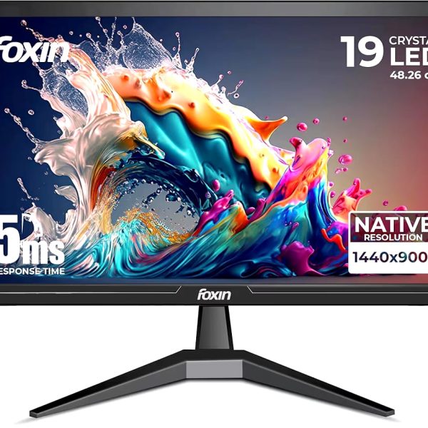 Foxin 19.5" Crystal HD LED Monitor (1440×900, HDMI Port, Wall Mount Option)